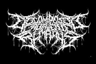 design extreme graffiti tag, nu metal, hard techno and metal band logo