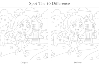 design spot the difference for kids and amazon KDP