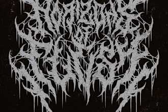 draw metal band logo creation