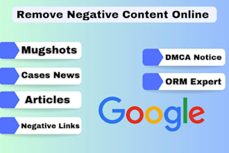 permanently remove news mugshots delete negative links articles cases on google