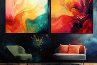 design abstract album cover art for spotify music or mixtape