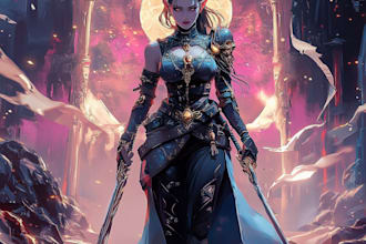 made a dnd character art and dnd illustration
