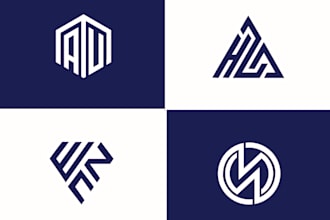 create timeless monogram, initial letter logo for your brand