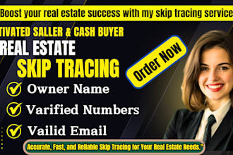 provide  motivated seller leads cash buyer with skip tracing
