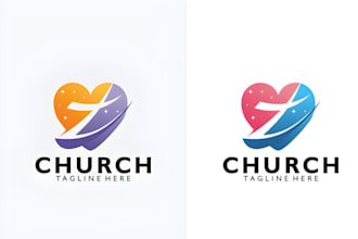 do beautiful church logo design