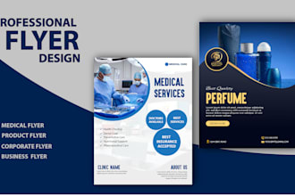 design medical, product, corporate, real estate flyers