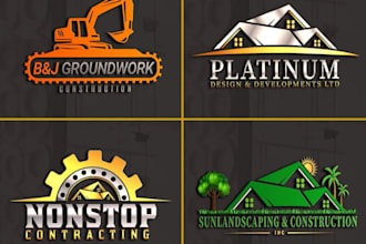 do real estate, contracting, mechanical, construction logo