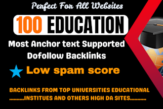 make 100 high authority educational link building backlinks
