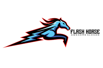 make attractive horse logo design