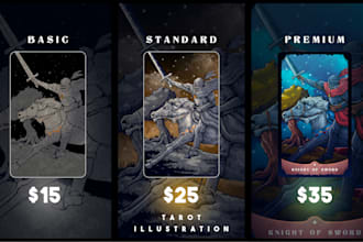make tarot or oracle illustration