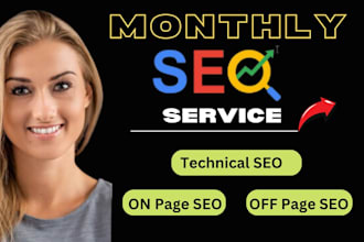 do monthly SEO service with high quality off page and on page backlinks