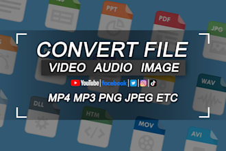 do file conversion mp4 to mp3, youtube to mp4 mp3, mov, mkv, avi, flv etc