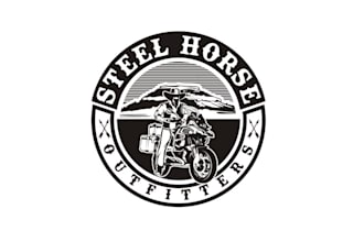 design adventure motorcycle business logo