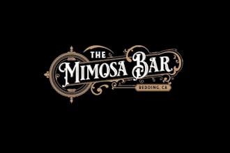 design awesome modern industrial style local mimosa logo