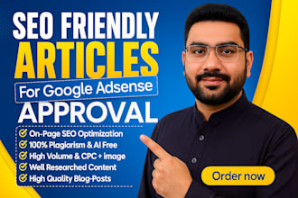 write SEO friendly article for google adsense approval