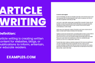 write well researched article and blog posts