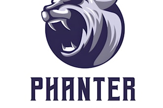 do stunning wolf, horse, lion or panther logo