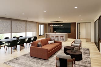 2d to 3d apartment, interior design, luxury house, kitchen model, cgi rendering