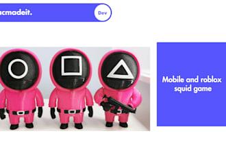 develop roblox squid game, 3d, 2d squid game