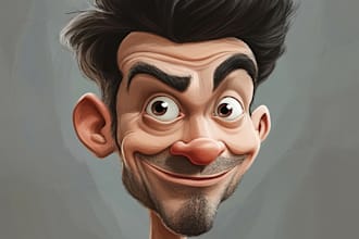design professional caricature  custom cartoon portrait
