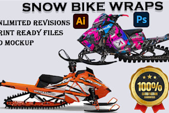 do professional atv wrap, snow bike wrap, utv, boat jetski wrap, bike wrap