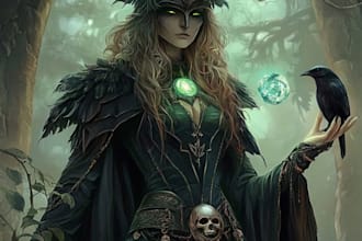 draw character art, game fantasy and dnd character art