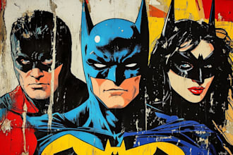 draw comic superhero pop art portraits