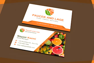 do restaurant food business cards, menus, and price list
