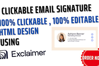 professionally create exclaimer clickable HTML email signature exclaimer cloud