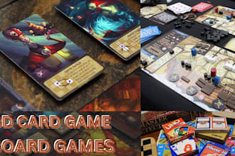 card game design board game unity game 3d card game art, tarot, box mockup poker