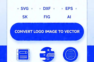 convert logo or other images to vector,save as svg dxf sk fig eps ai