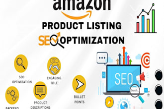 write amazon product listing description and SEO amazon listing optimization