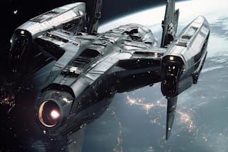 make a sci fi, star wars, mecha, spaceship design