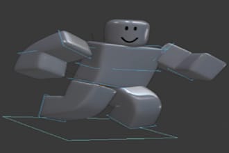 build roblox character,models,outfit, animals,map,animate,rigging,scripting,guis