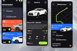 develop taxi booking app, taxi booking website, car rental app and website