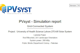 design and simulation of pvsyst report for upto 100mw solar power plant