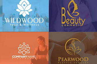 do natural yoga spa wellness cosmetics beauty salon logo or any graphics design