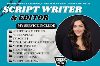 edit polish or rewrite movie script, screenplay screenwriting, TV series in fdx