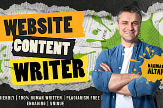 be your SEO website content writer and do copywriting