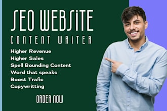do website copywriting and be your SEO website content writer