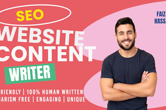 be your SEO website content writer and do copywriting