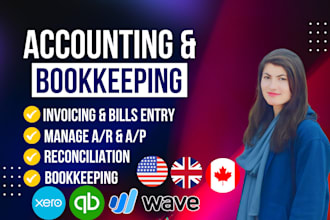 process accounts receivable, accounts payable USA UK in xero, quickbooks