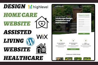 design home care website assisted living website healthcare staff agency website