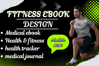 format design canva health fitness ebook,medical book, lead magnet, workout plan