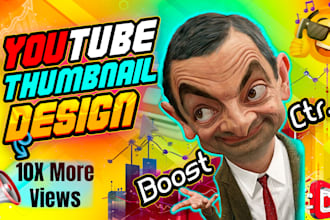 design mind blowing eye catching youtube thumbnail