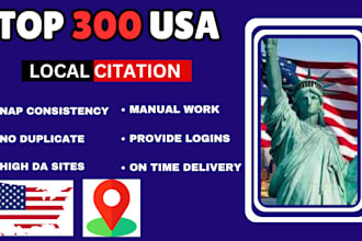 put business on 300 USA local citations directories local SEO
