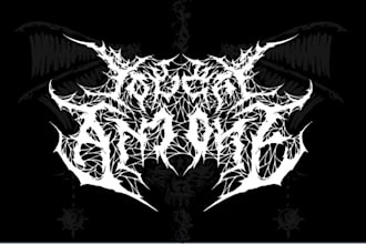 draw black, slam, or death metal logo for your band