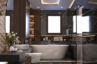 adjust bathroom design, model stylish bathroom accessories,cgi restoom,8k render