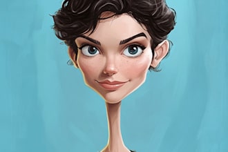 make a political caricature and cartoon art