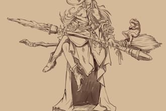 create unique and high quality character concept art
